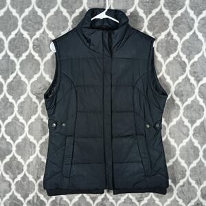 Oakley Vest Womens Medium Black Puffer Quilted Full Zip Outdoor Sports Insulated